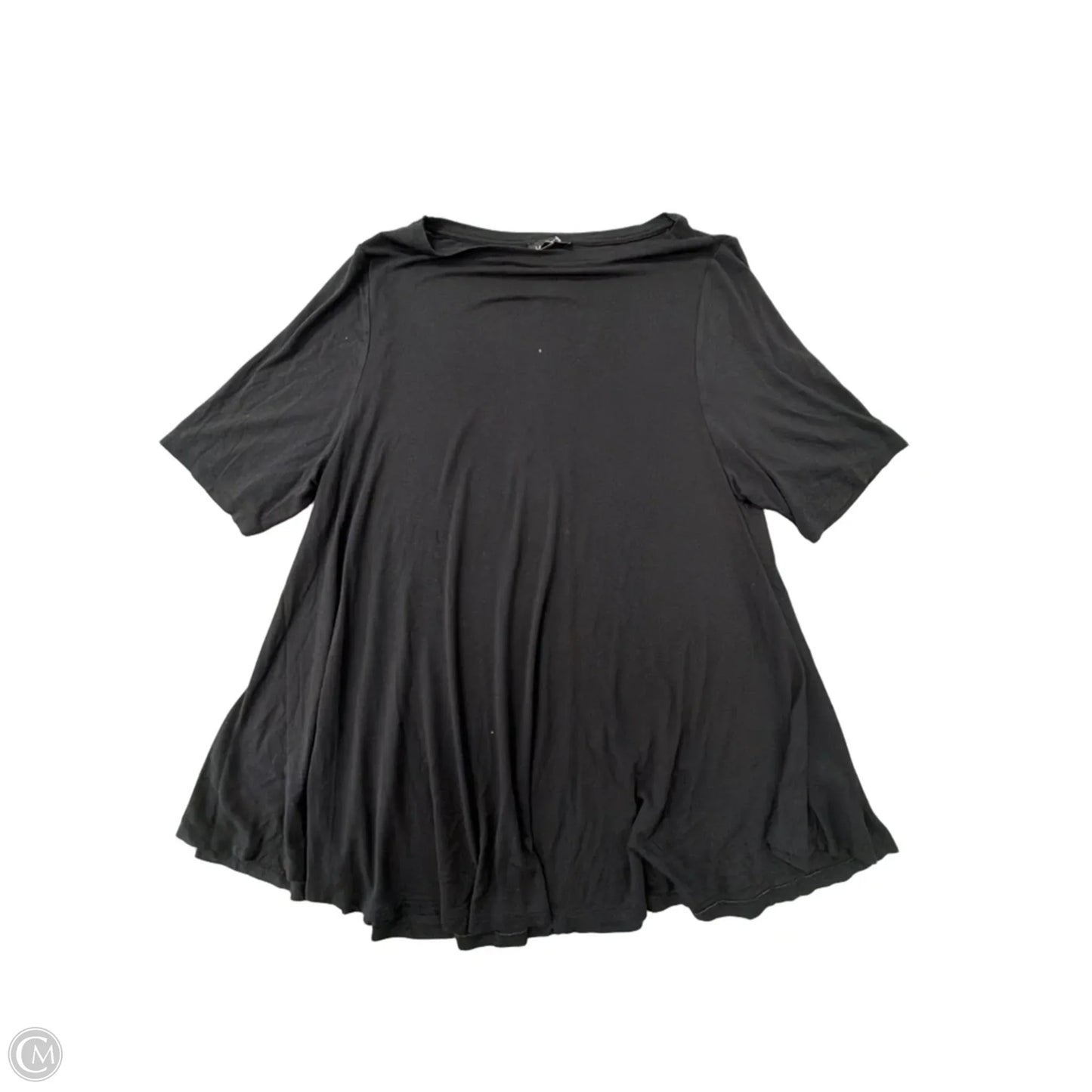 Top Short Sleeve By Lane Bryant In Black, Size: 1x