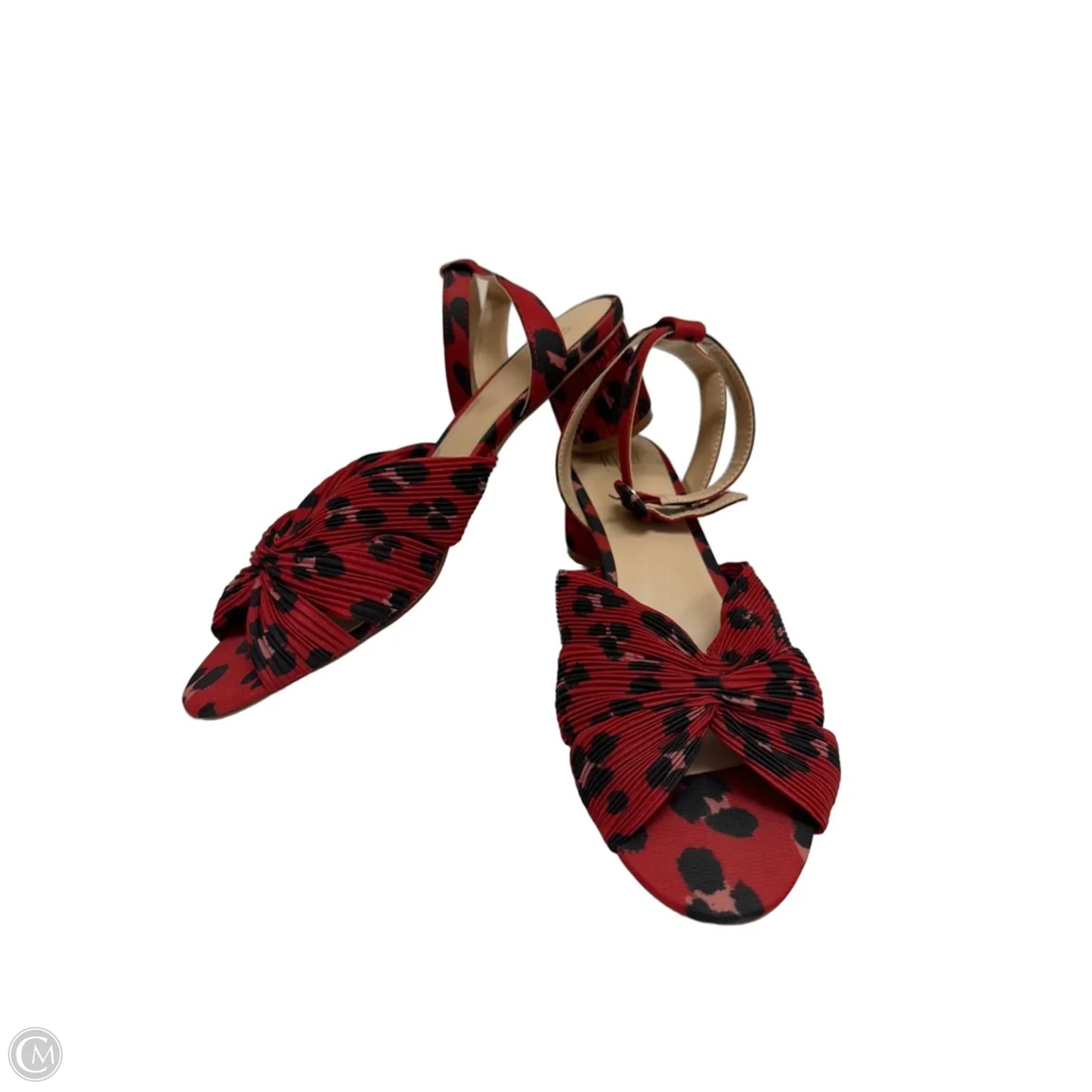 Sandals Heels Block By Cabi In Black & Red, Size: 9