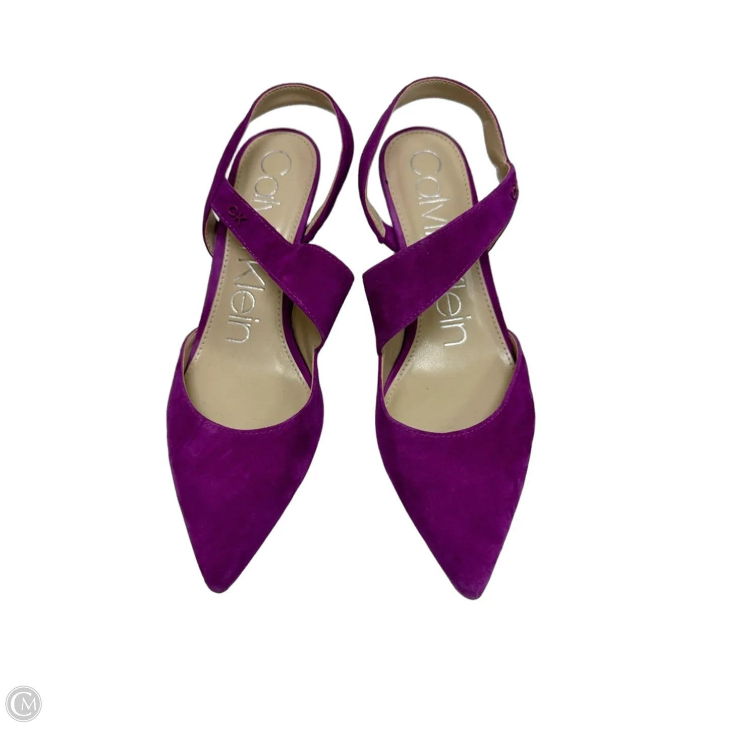 Sandals Heels Stiletto By Calvin Klein In Purple, Size: 8