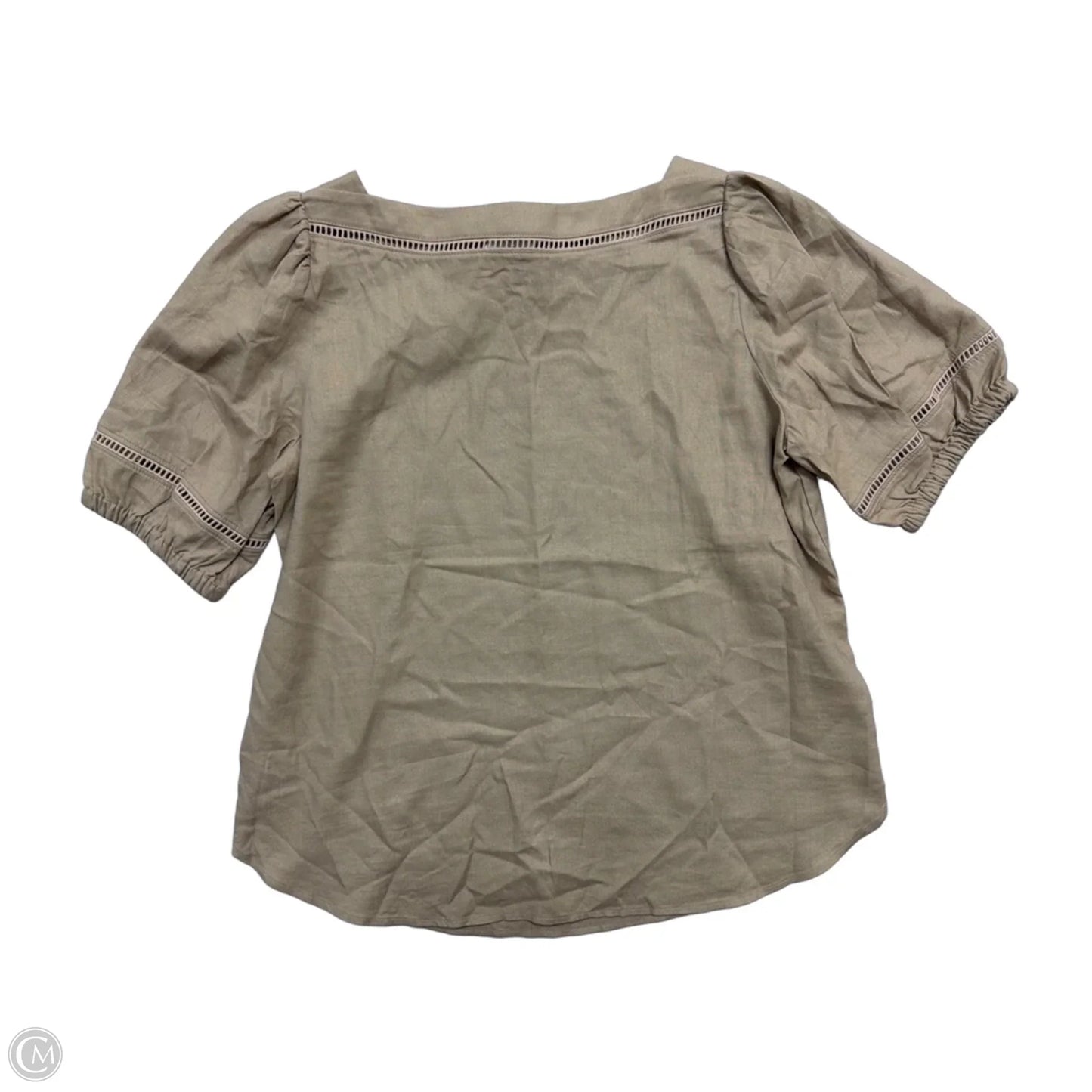 Top Short Sleeve By Ann Taylor In Brown, Size: M