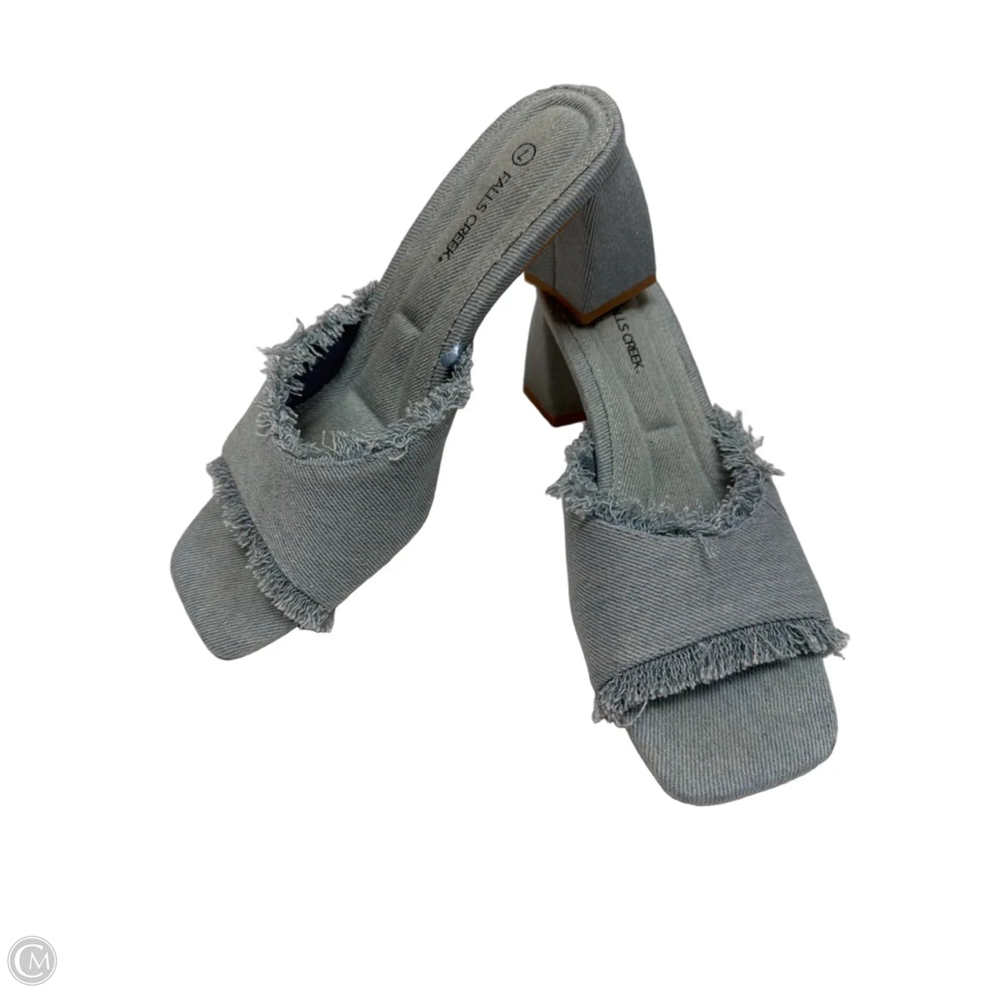 Shoes Heels Block By Worthington In Blue Denim, Size: 7