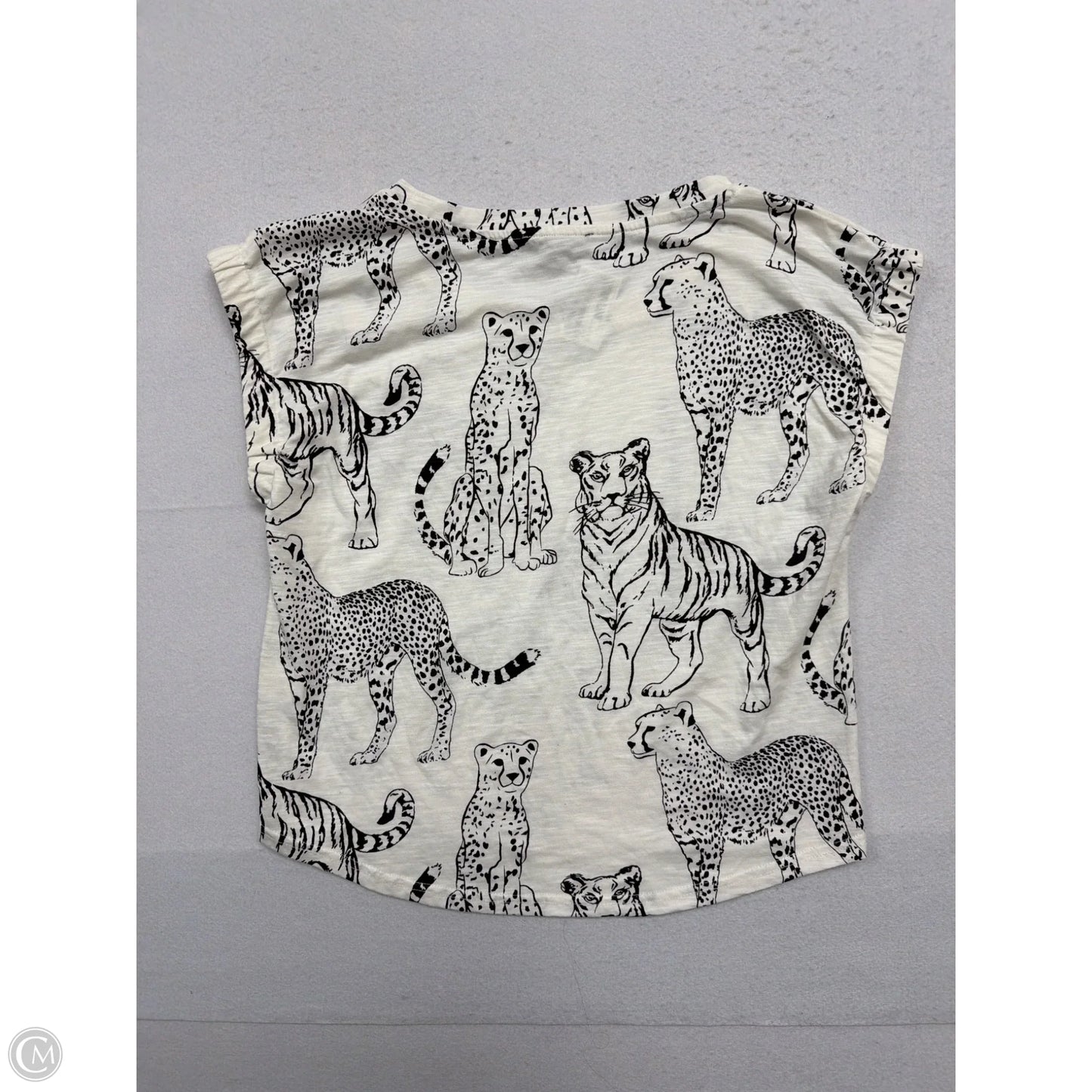 Top Short Sleeve By Jane And Delancey In Black & White, Size: S