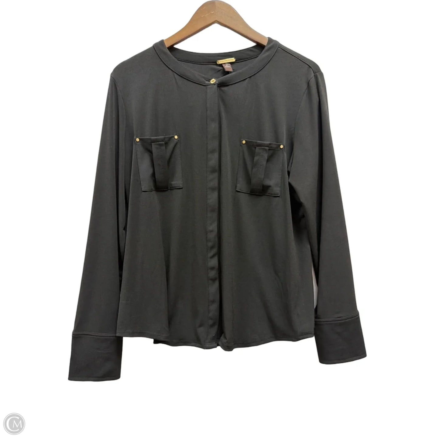 Top Long Sleeve By Dana Buchman In Black, Size: Xl