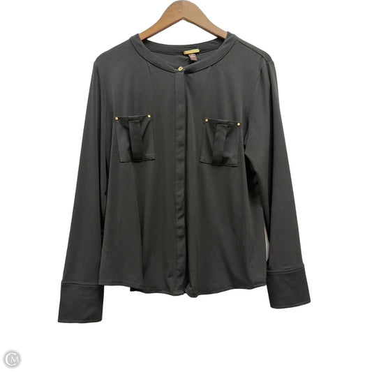 Top Long Sleeve By Dana Buchman In Black, Size: Xl