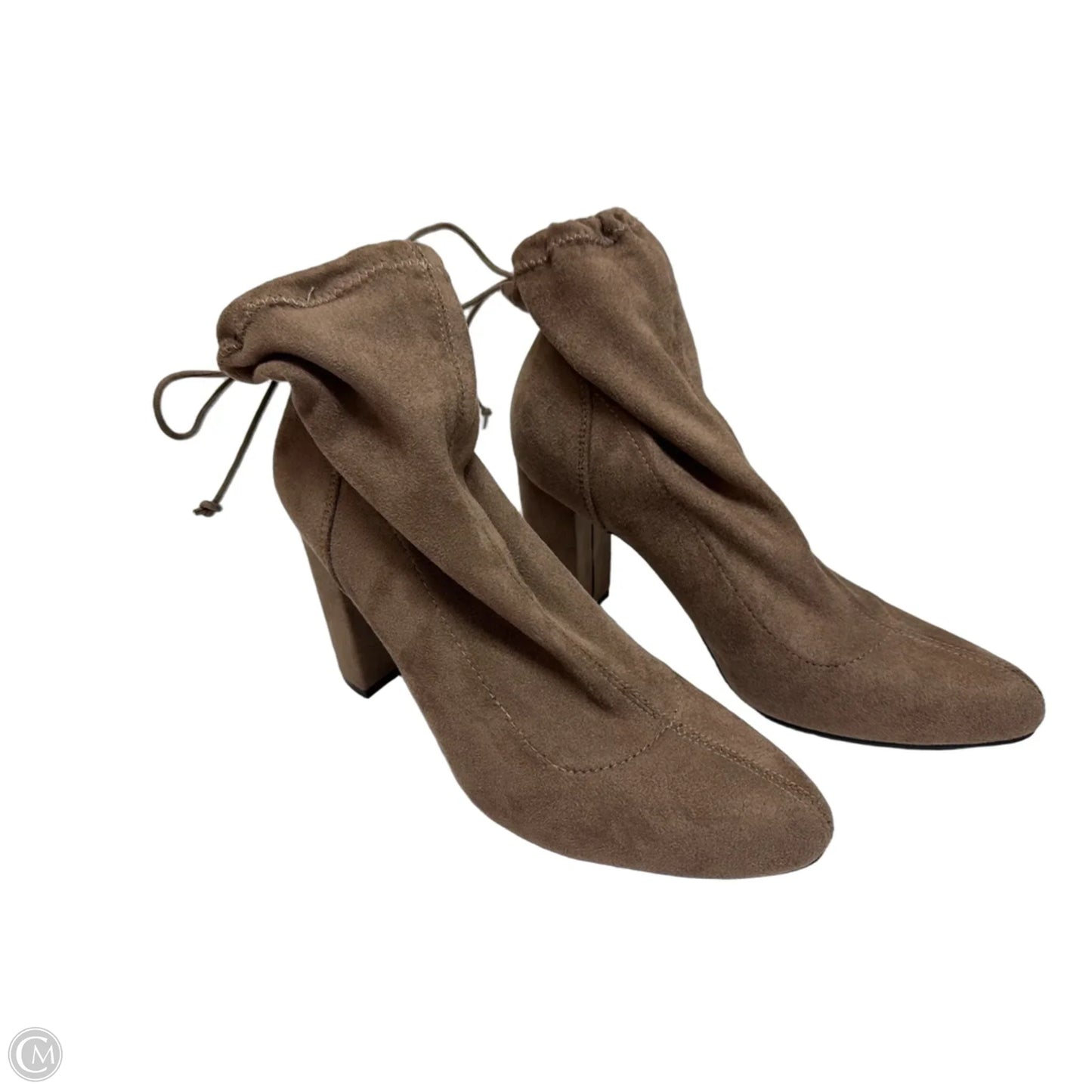 Boots Ankle Heels By Clothes Mentor In Brown, Size: 9