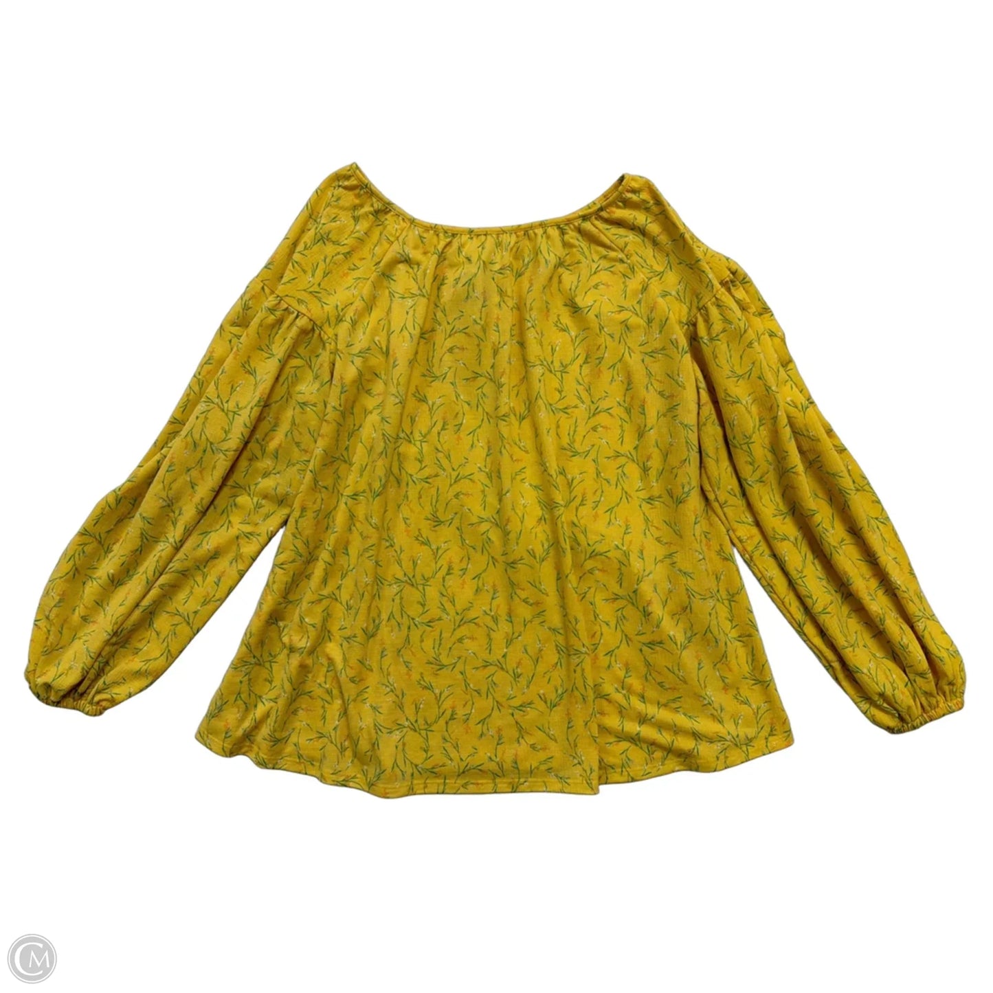 Top Long Sleeve By Ava & Viv In Yellow, Size: 1x