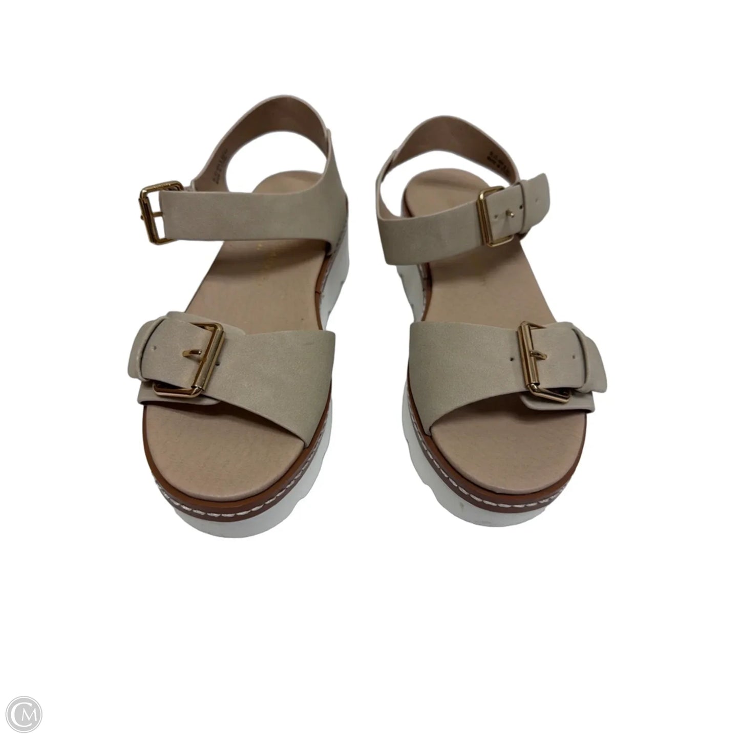 Sandals Heels Platform By Chinese Laundry In Tan, Size: 6.5