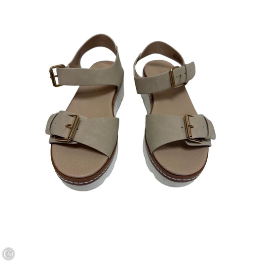 Sandals Heels Platform By Chinese Laundry In Tan, Size: 6.5