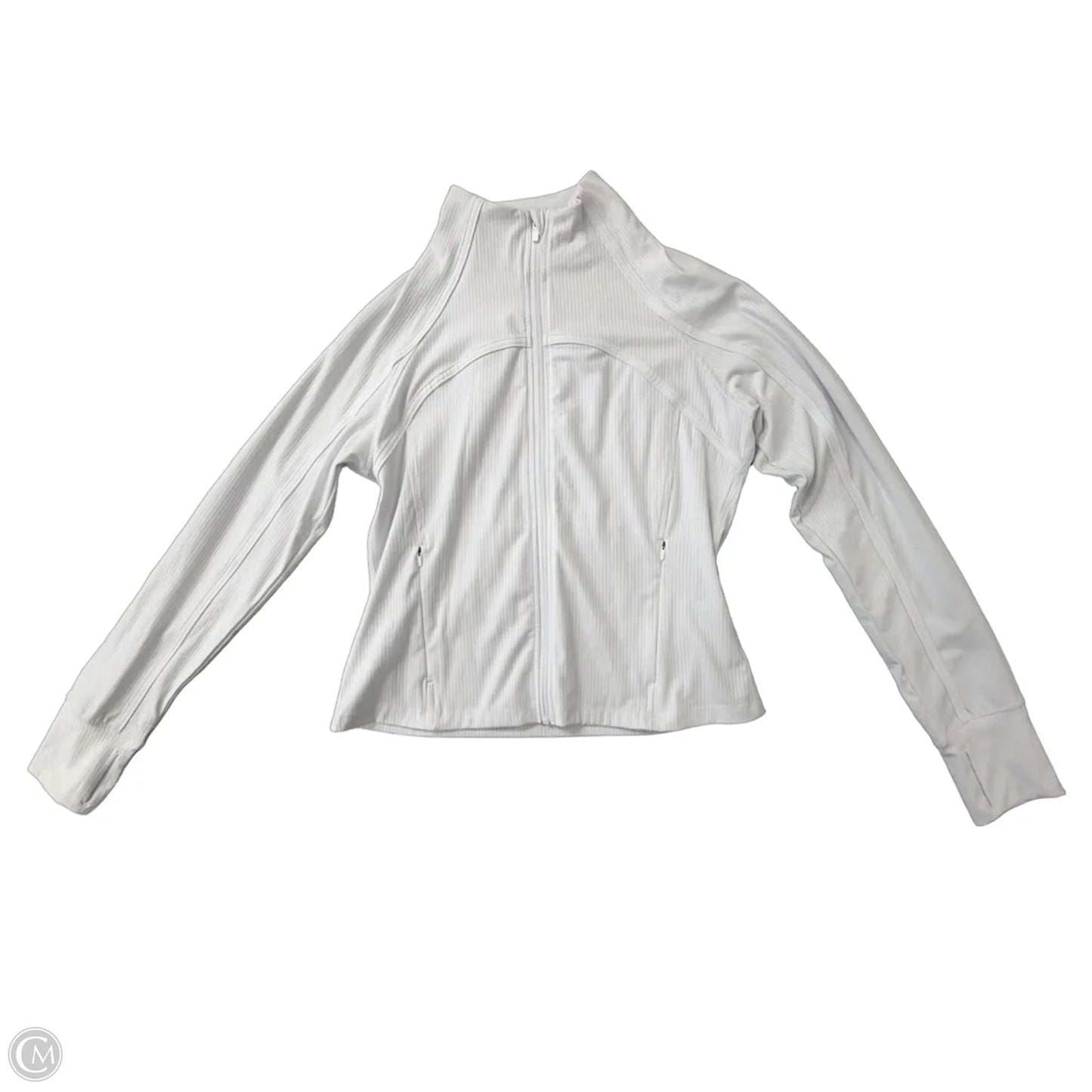 Athletic Jacket By Danskin In White, Size: S