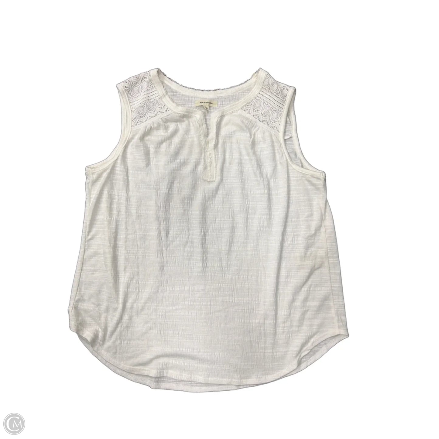 Top Sleeveless By Max Studio In Cream, Size: L