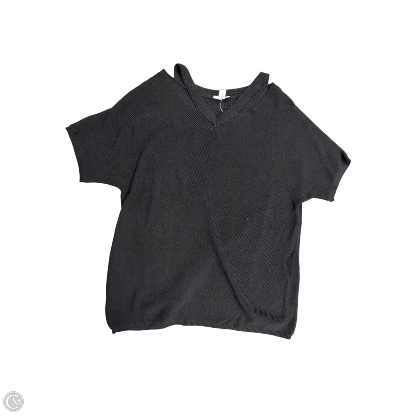 Sweater Short Sleeve By Westport In Black, Size: M