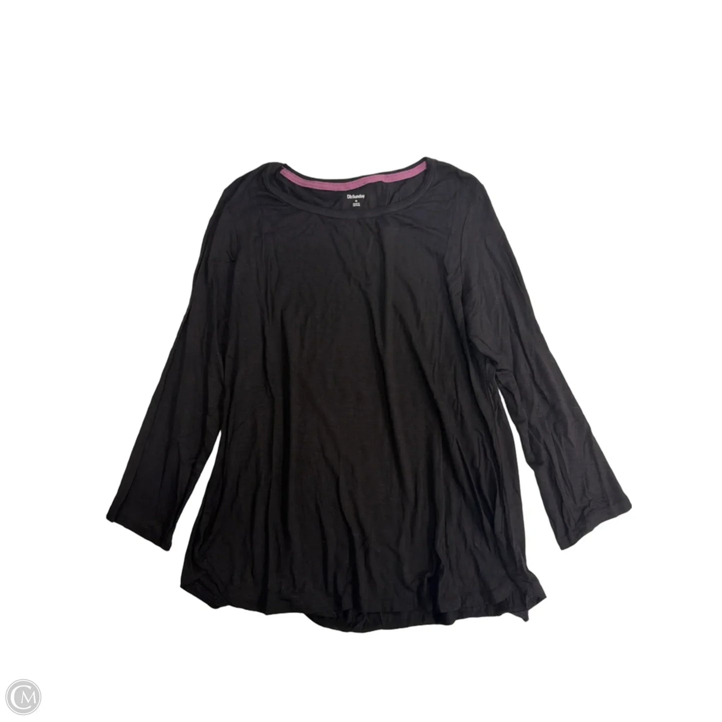 Top Long Sleeve Basic By Clothes Mentor In Black, Size: M