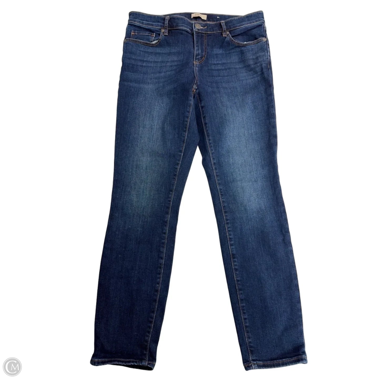 Jeans Straight By Loft In Blue Denim, Size: 8