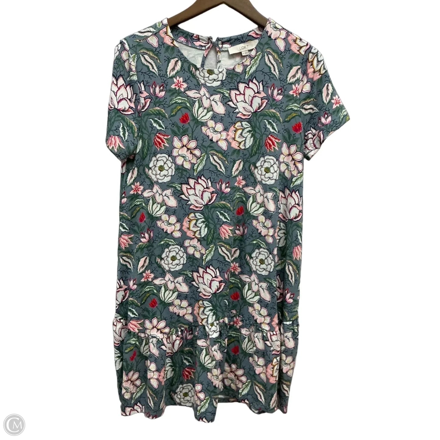 Dress Casual Midi By Loft In Floral Print, Size: M