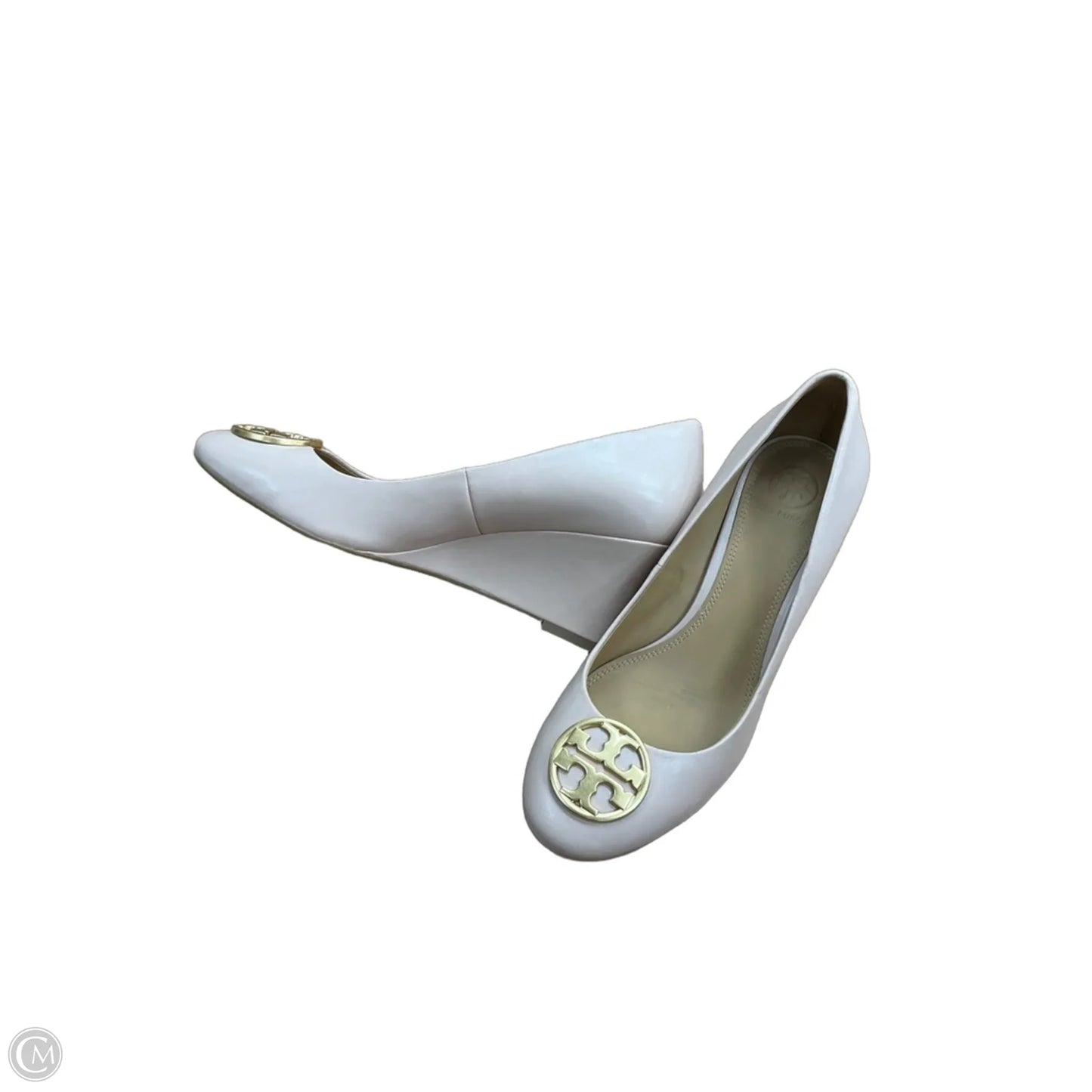 Shoes Designer By Tory Burch In Gold & Pink, Size: 9