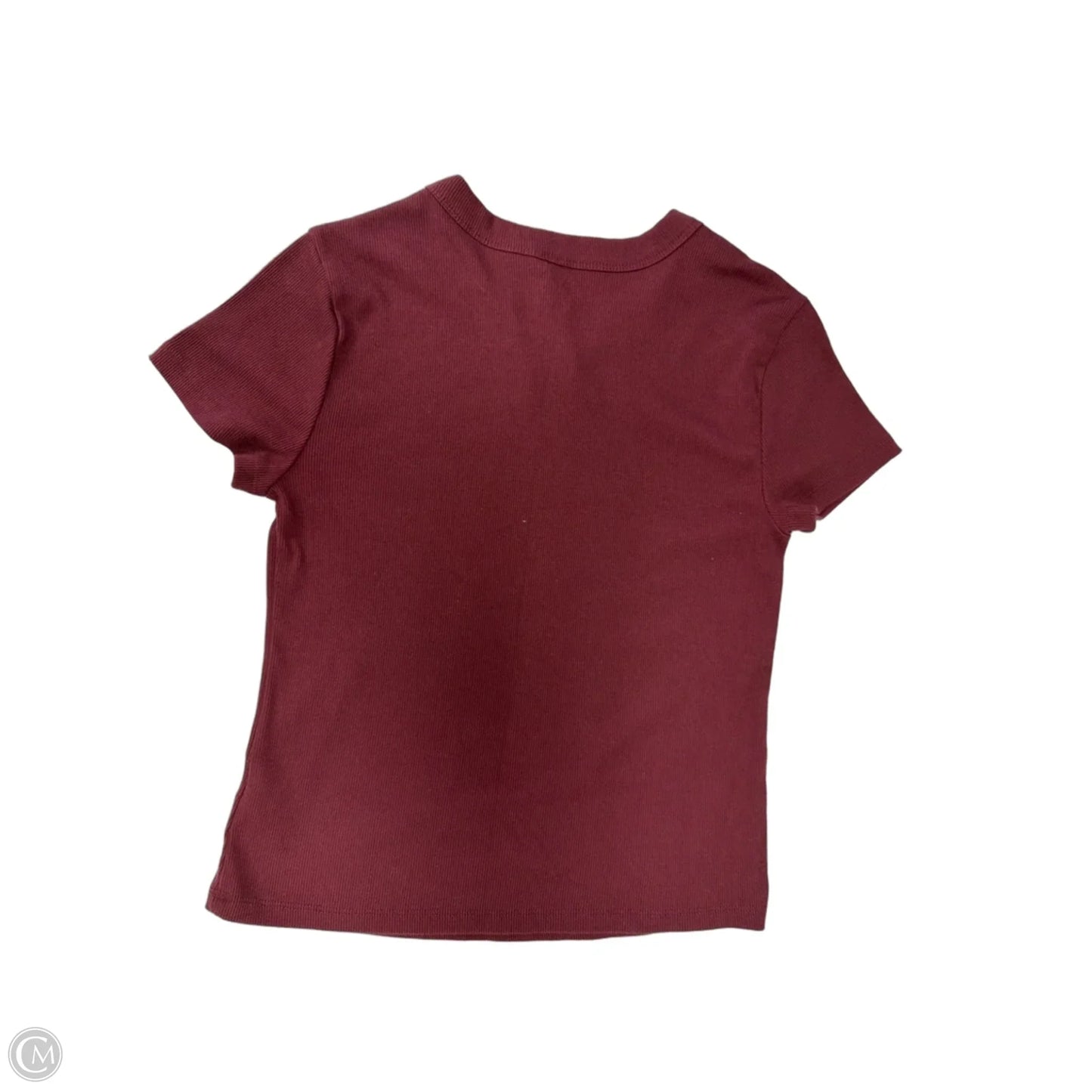 Top Short Sleeve Basic By Old Navy In Maroon, Size: M