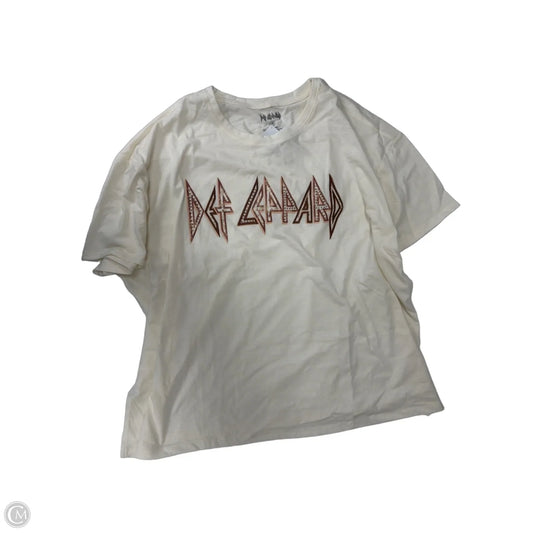 Top Short Sleeve Basic By Maurices In Cream, Size: 2x