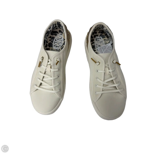 Shoes Sneakers By Hey Dude In Gold, Size: 9