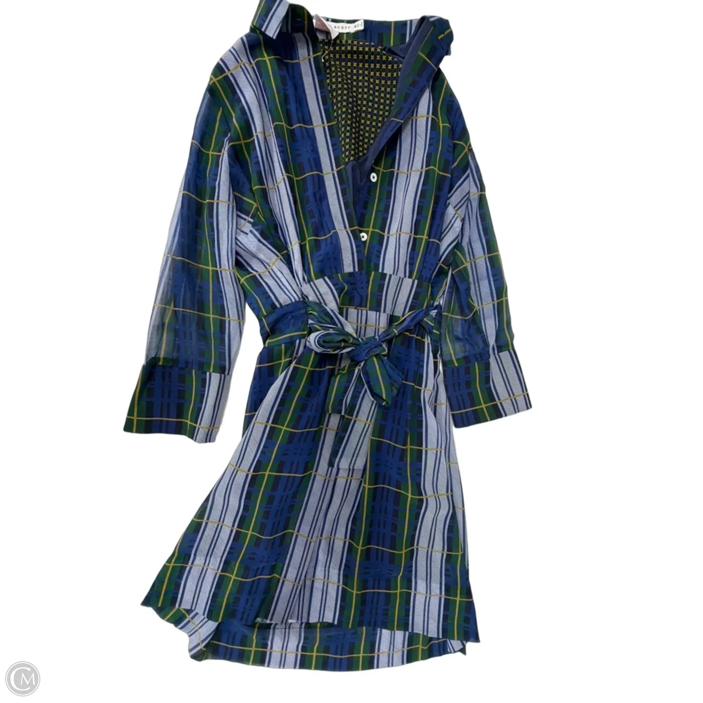 Dress Casual Midi By Gretchen Scott In Plaid Pattern, Size: M