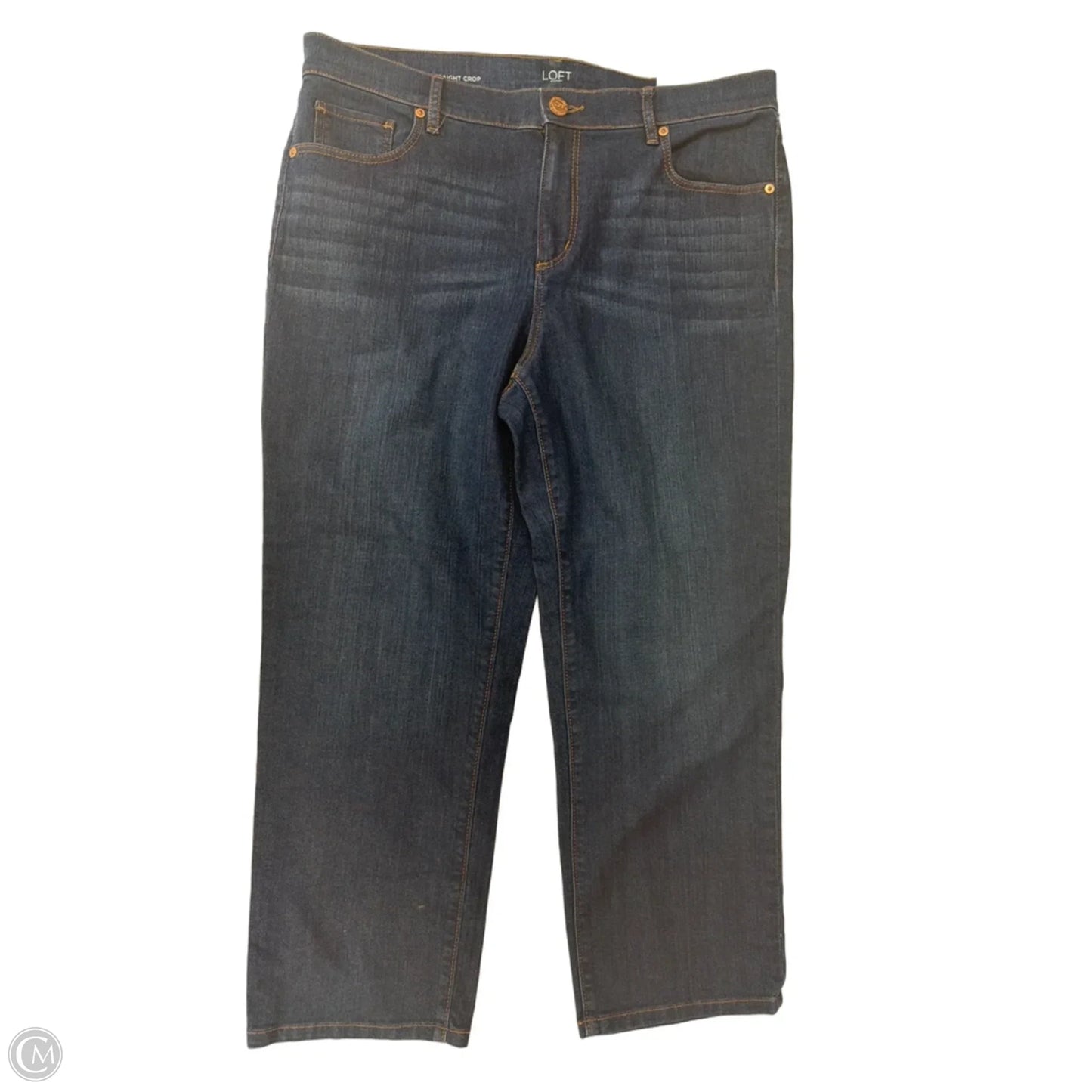 Jeans Straight By Loft In Blue Denim, Size: 12
