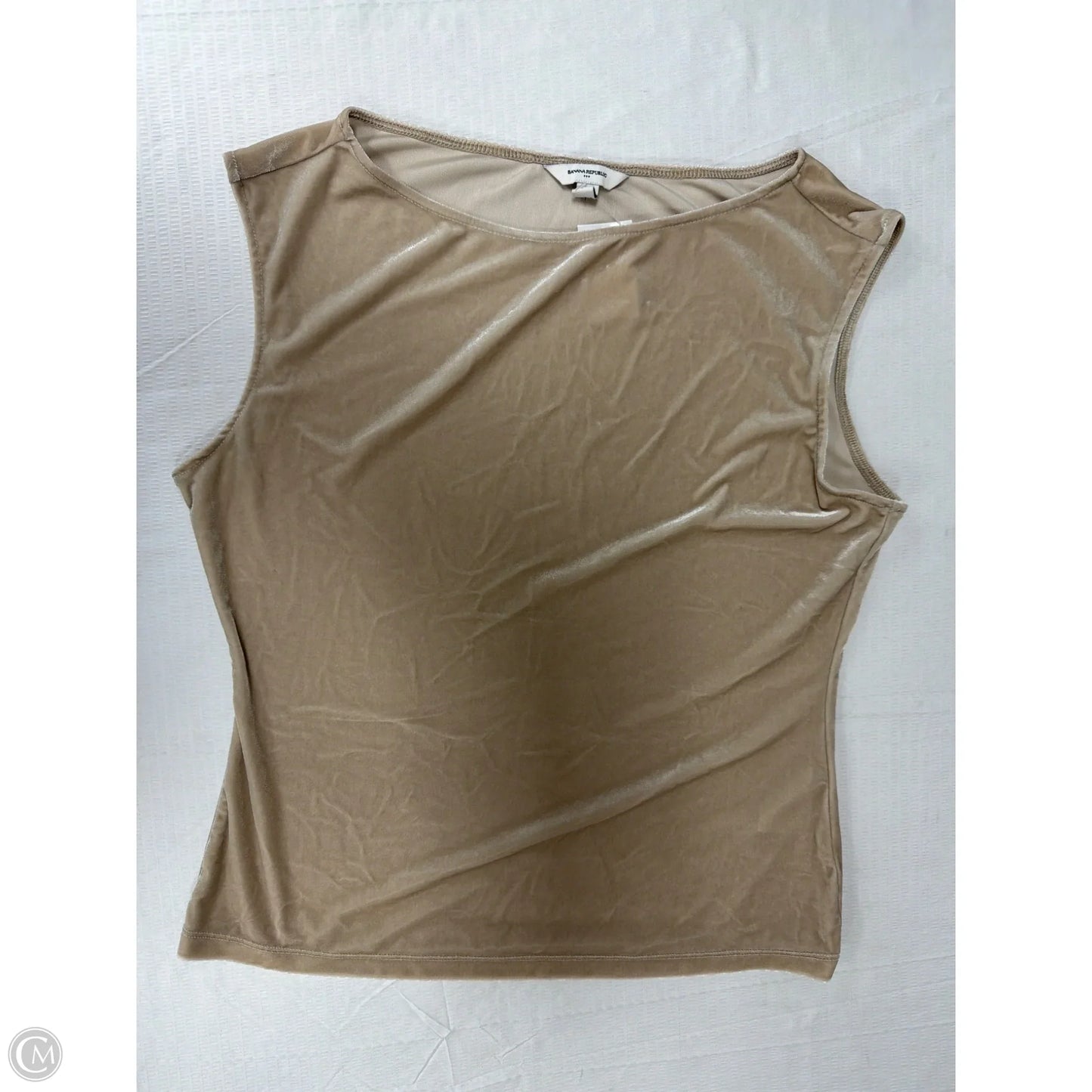 Top Sleeveless By Banana Republic In Tan, Size: M