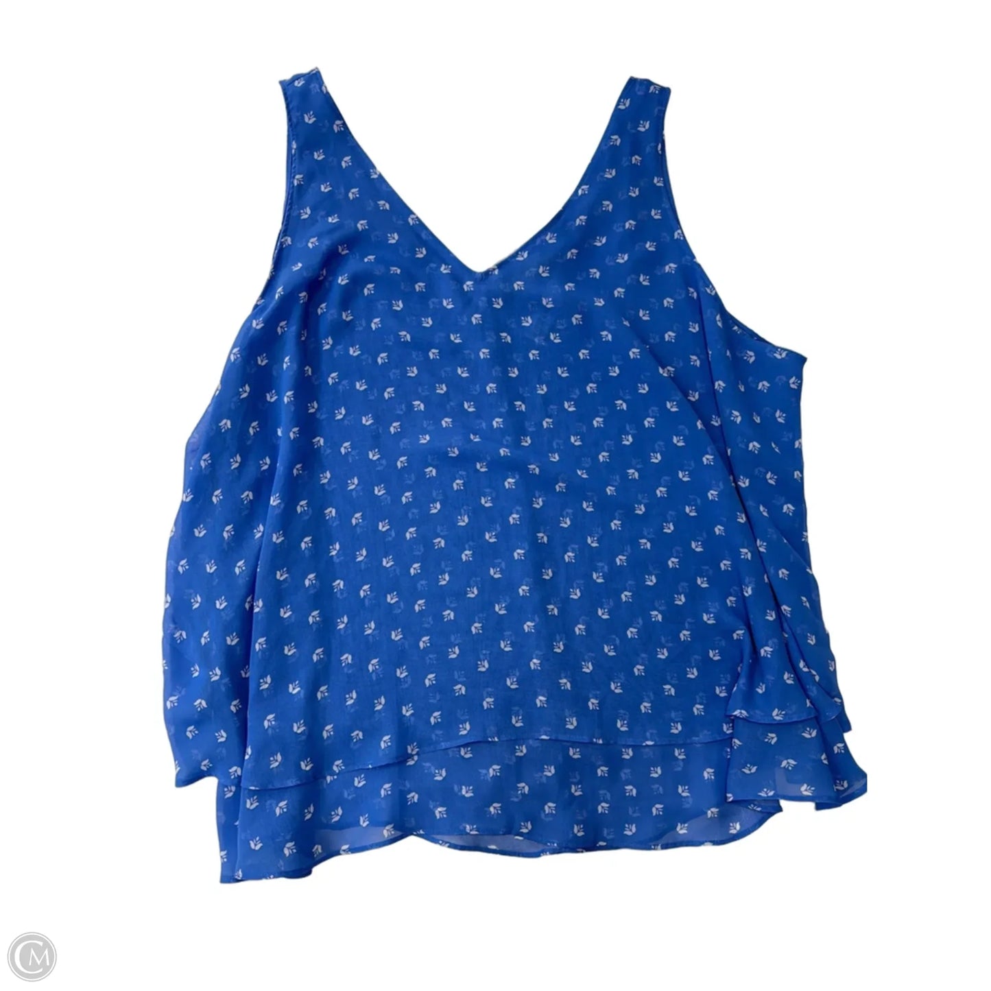 Tank Top By Lane Bryant In Blue & White, Size: 2x