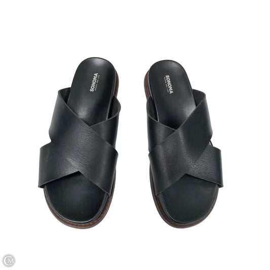 Sandals Flats By Sonoma In Black, Size: 6