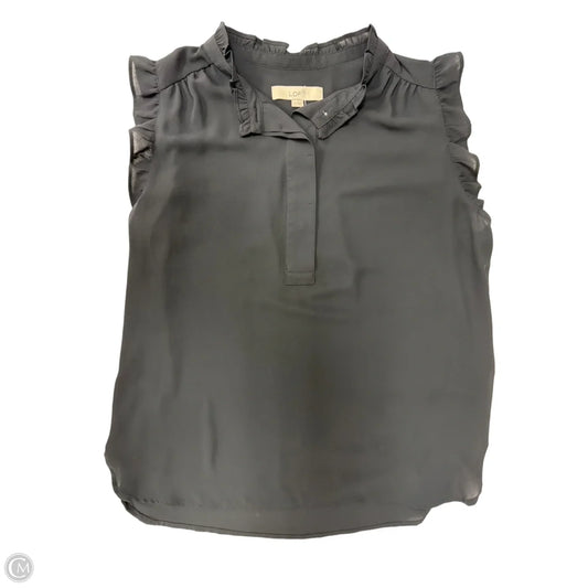 Top Short Sleeve By Loft In Black, Size: M
