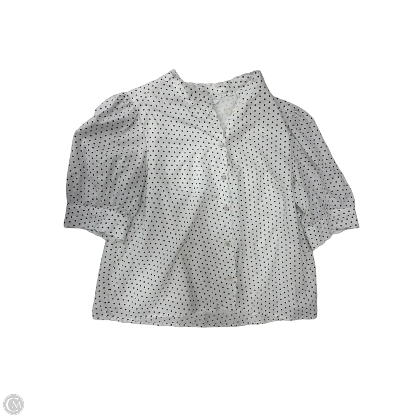 Top Short Sleeve By Time And Tru In Polkadot Pattern, Size: L