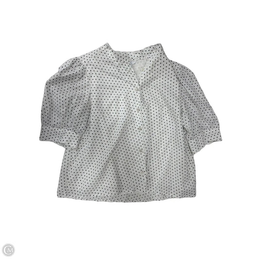 Top Short Sleeve By Time And Tru In Polkadot Pattern, Size: L