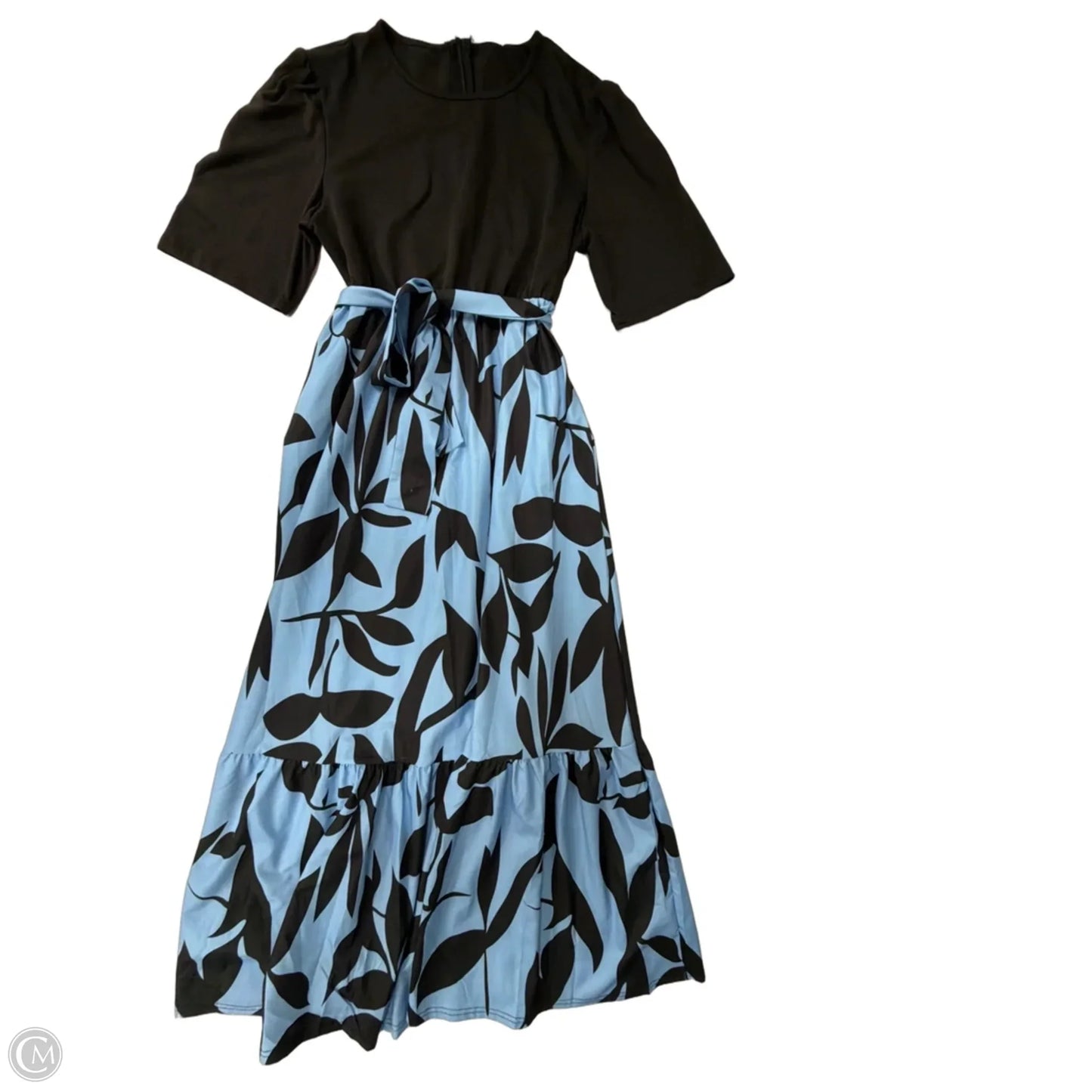 Dress Casual Maxi By Clothes Mentor In Black & Blue, Size: L