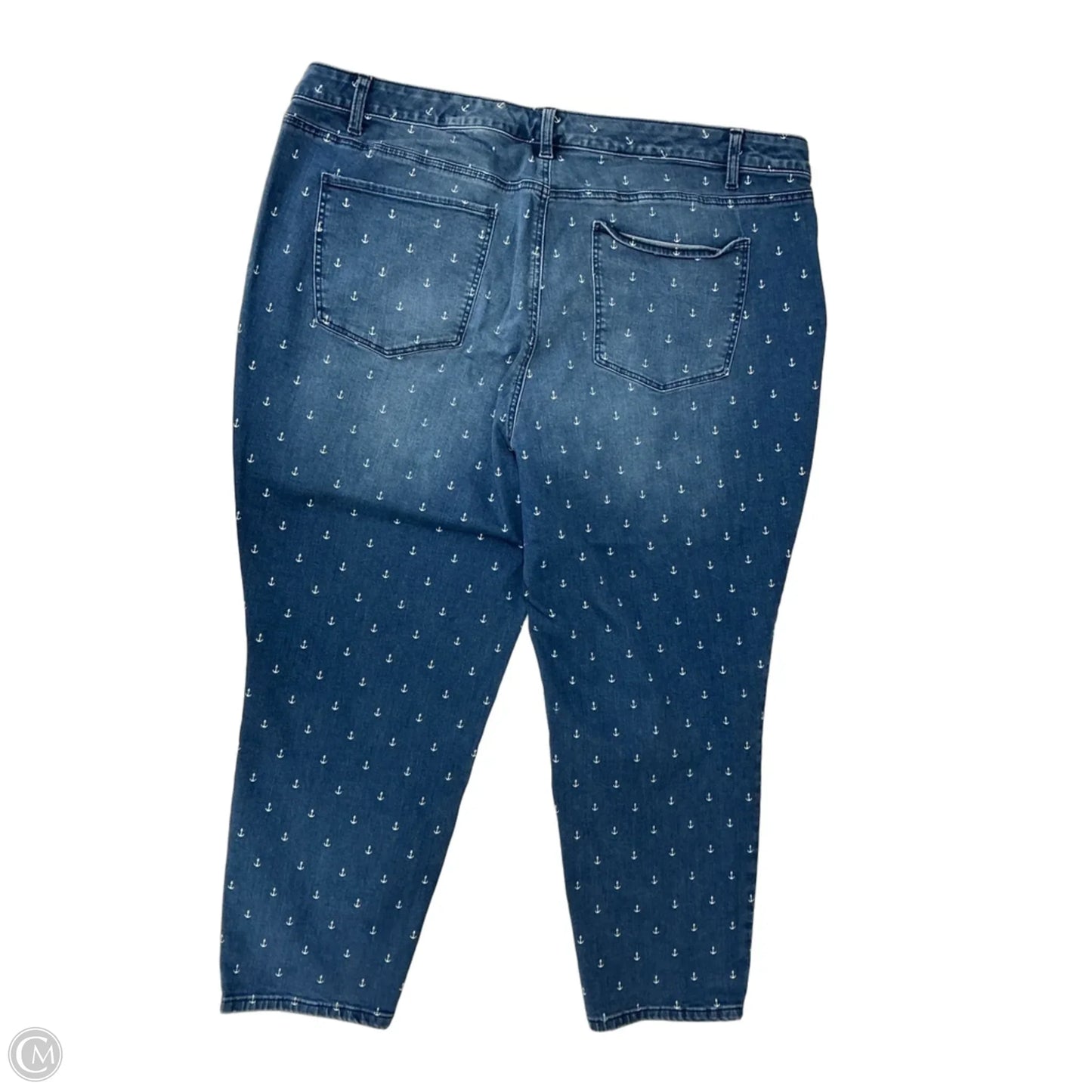 Jeans Straight By Talbots In Blue Denim, Size: 22