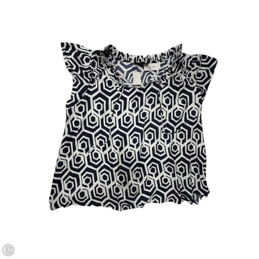 Top Short Sleeve By Lane Bryant In Blue & White, Size: 2x