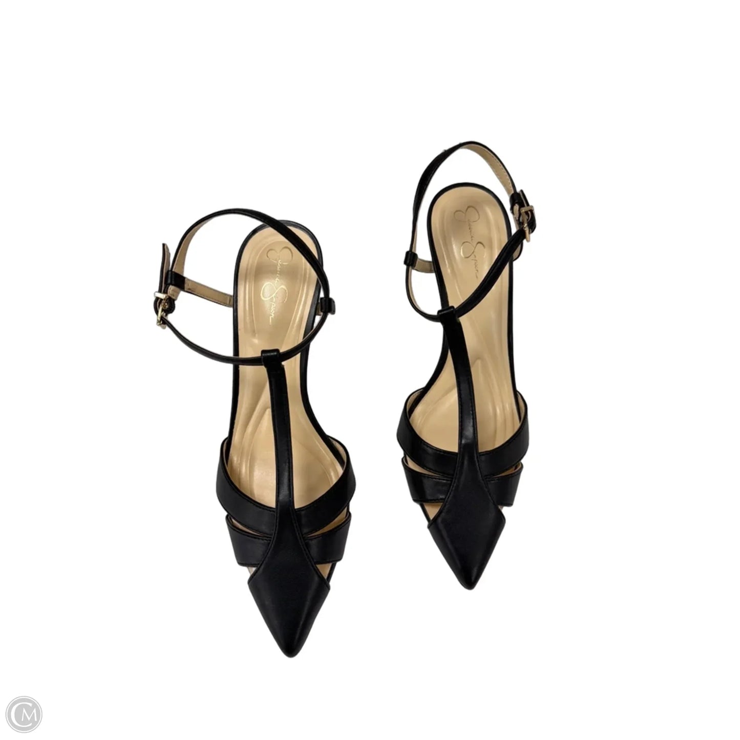 Sandals Heels Stiletto By Jessica Simpson In Black, Size: 8
