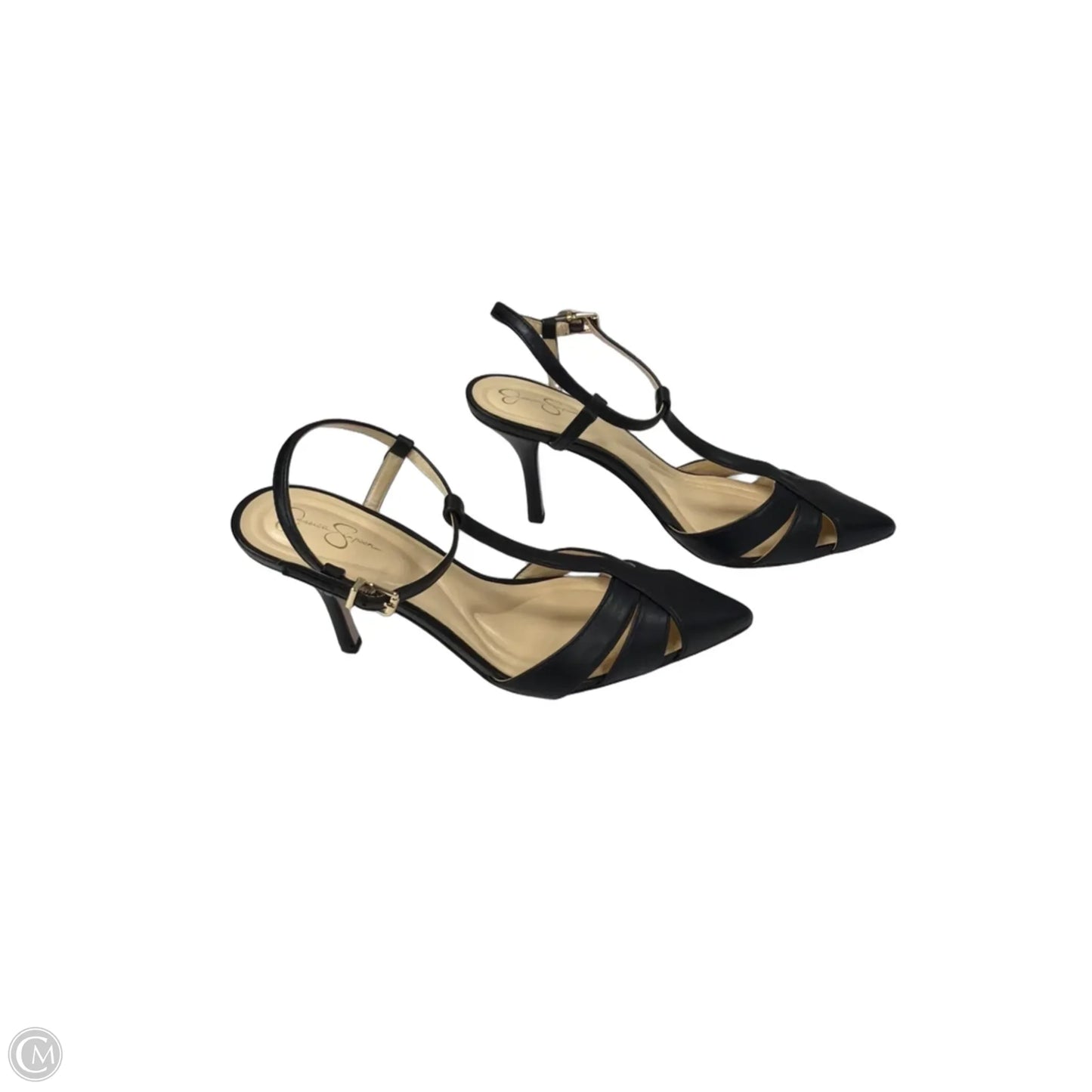 Sandals Heels Stiletto By Jessica Simpson In Black, Size: 8