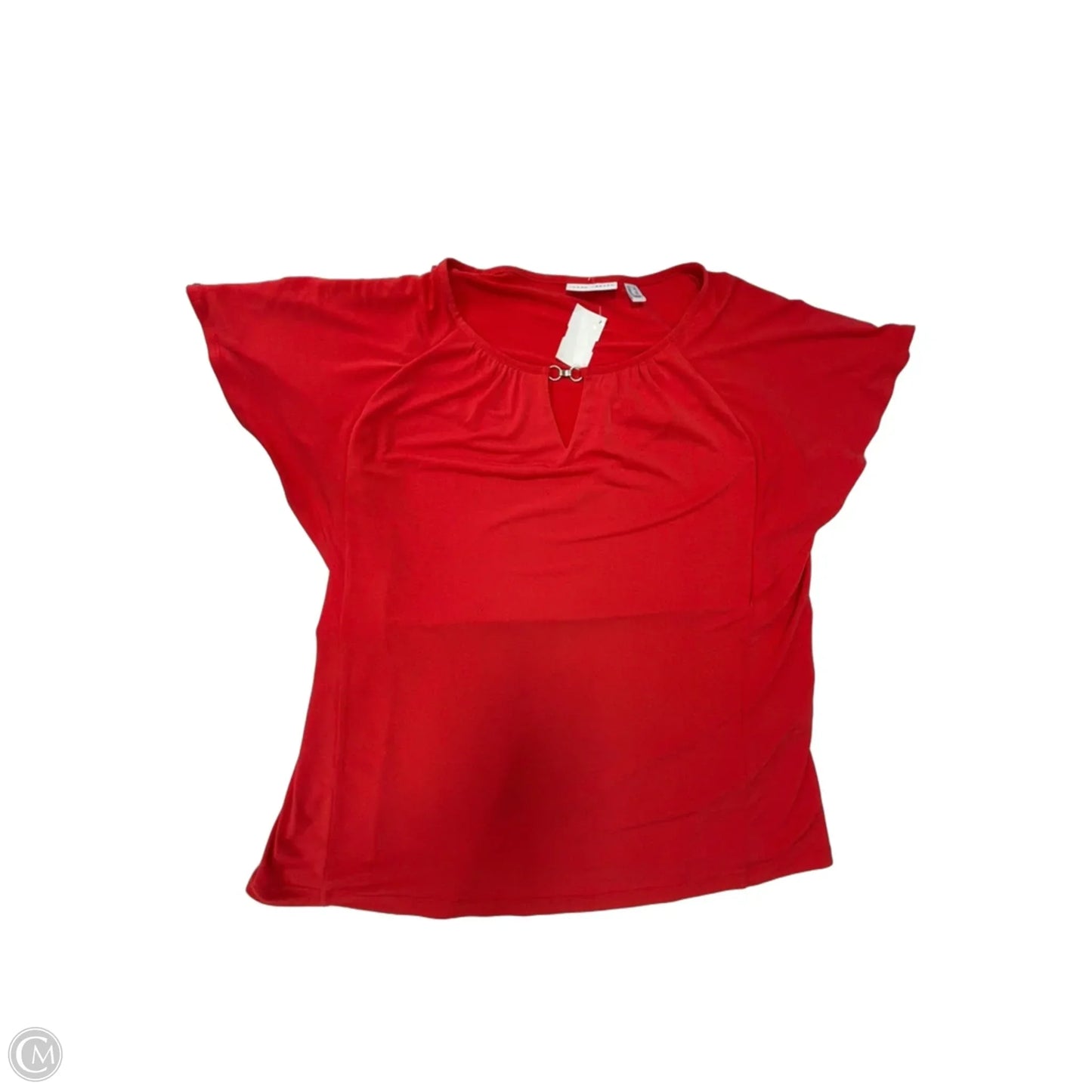Top Short Sleeve By Susan Graver In Red, Size: L