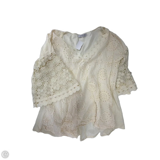 Tunic Long Sleeve By Misslook In Cream, Size: 2x