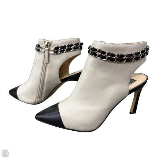 Sandals Heels Stiletto By White House Black Market In Black & Cream, Size: 8