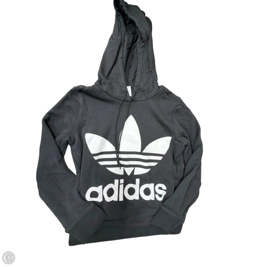 Athletic Sweatshirt Hoodie By Adidas In Black, Size: Xs