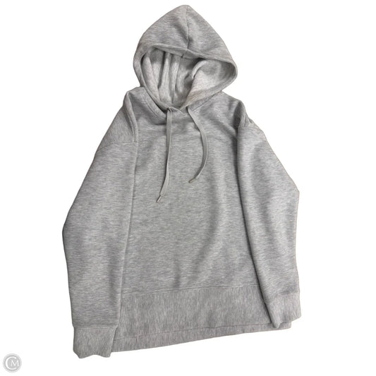 Athletic Top Long Sleeve Hoodie By Danskin In Grey, Size: S
