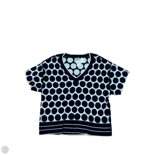 Top Short Sleeve By Cabi In Polkadot Pattern, Size: S