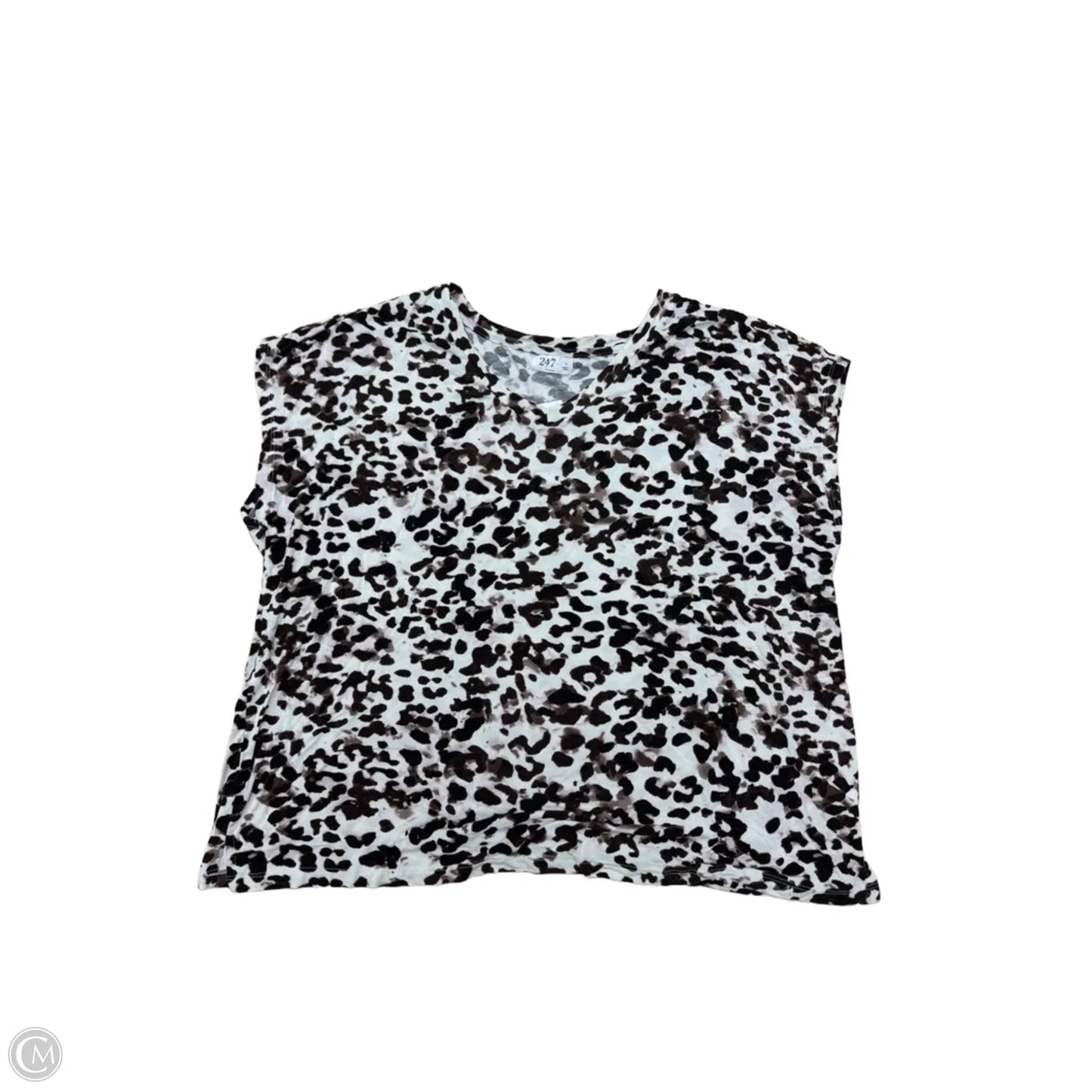 Top Short Sleeve Basic By Maurices In Brown, Size: 1x