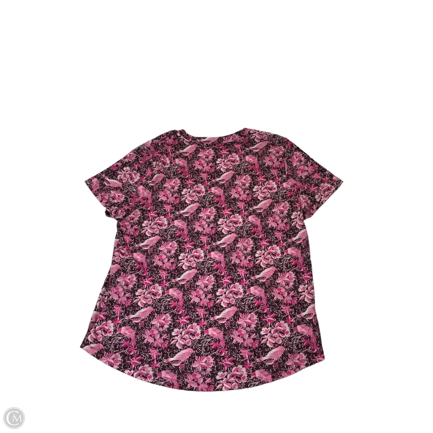 Top Short Sleeve Basic By Loft In Pink & Purple, Size: Xl