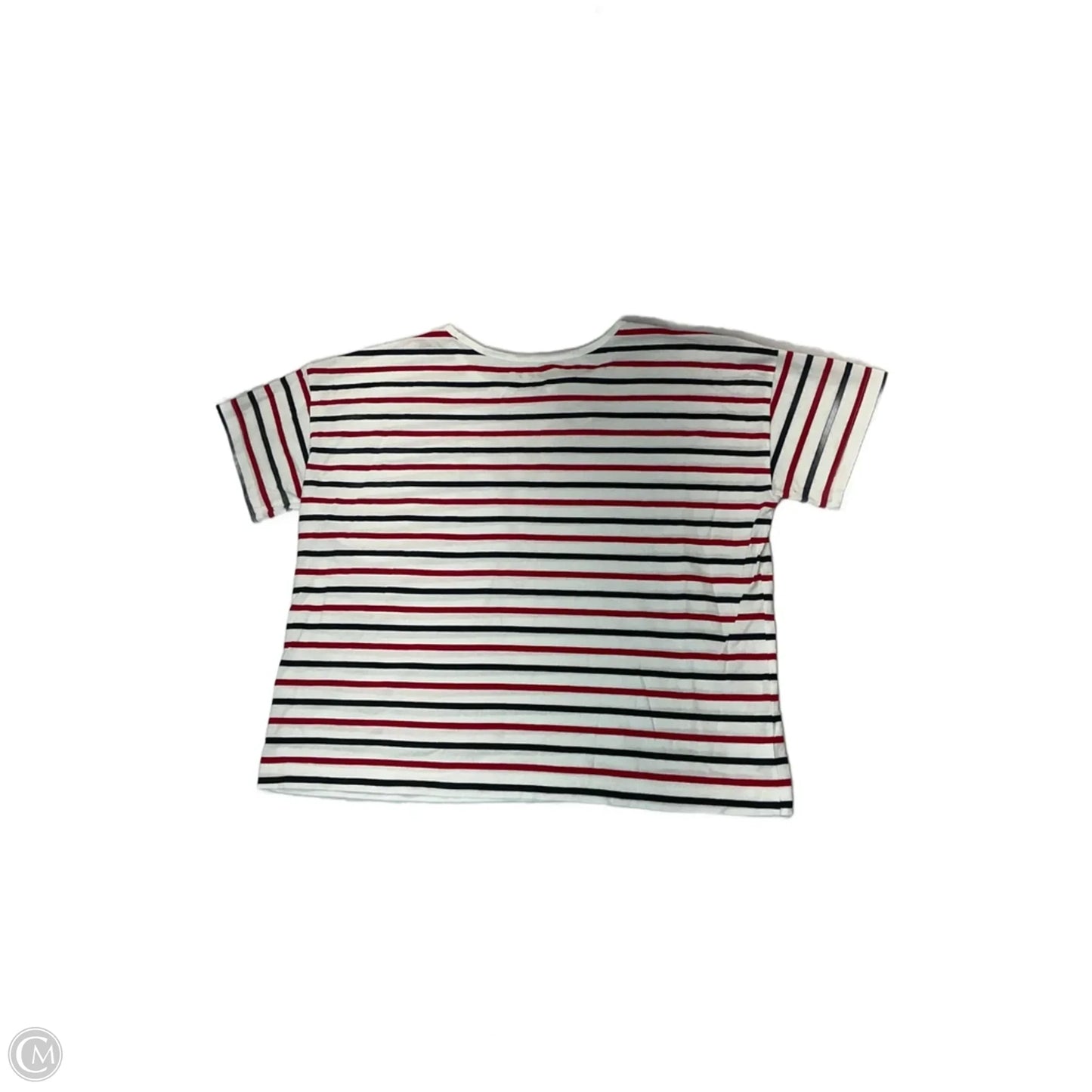 Top Short Sleeve Basic By Loft In Striped Pattern, Size: S