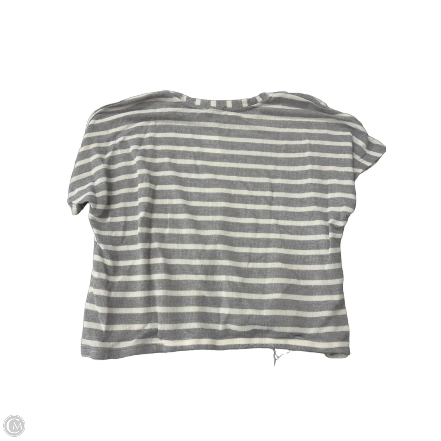 Top Short Sleeve By Modern Works In Striped Pattern, Size: L