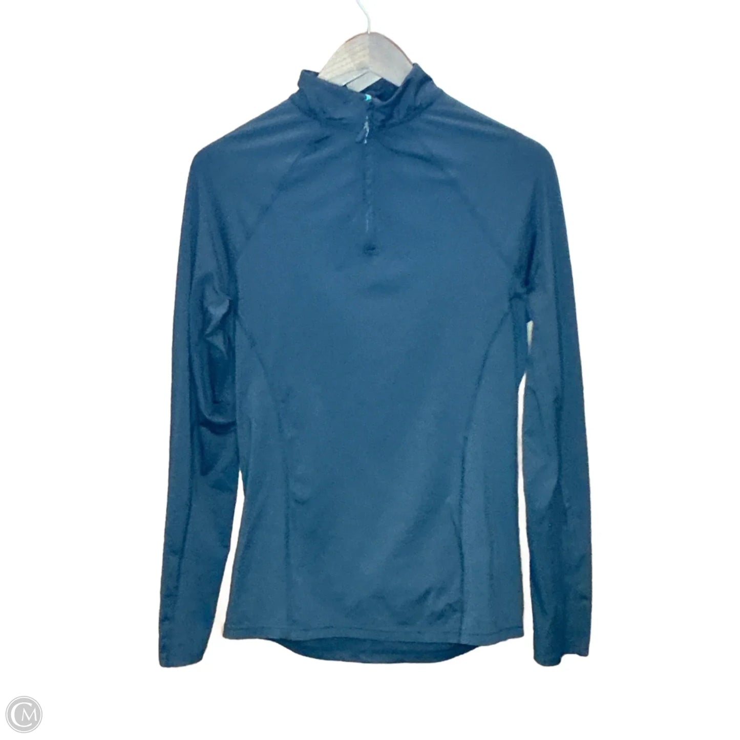 Athletic Top Long Sleeve Collar By climatesmart In Black, Size: M