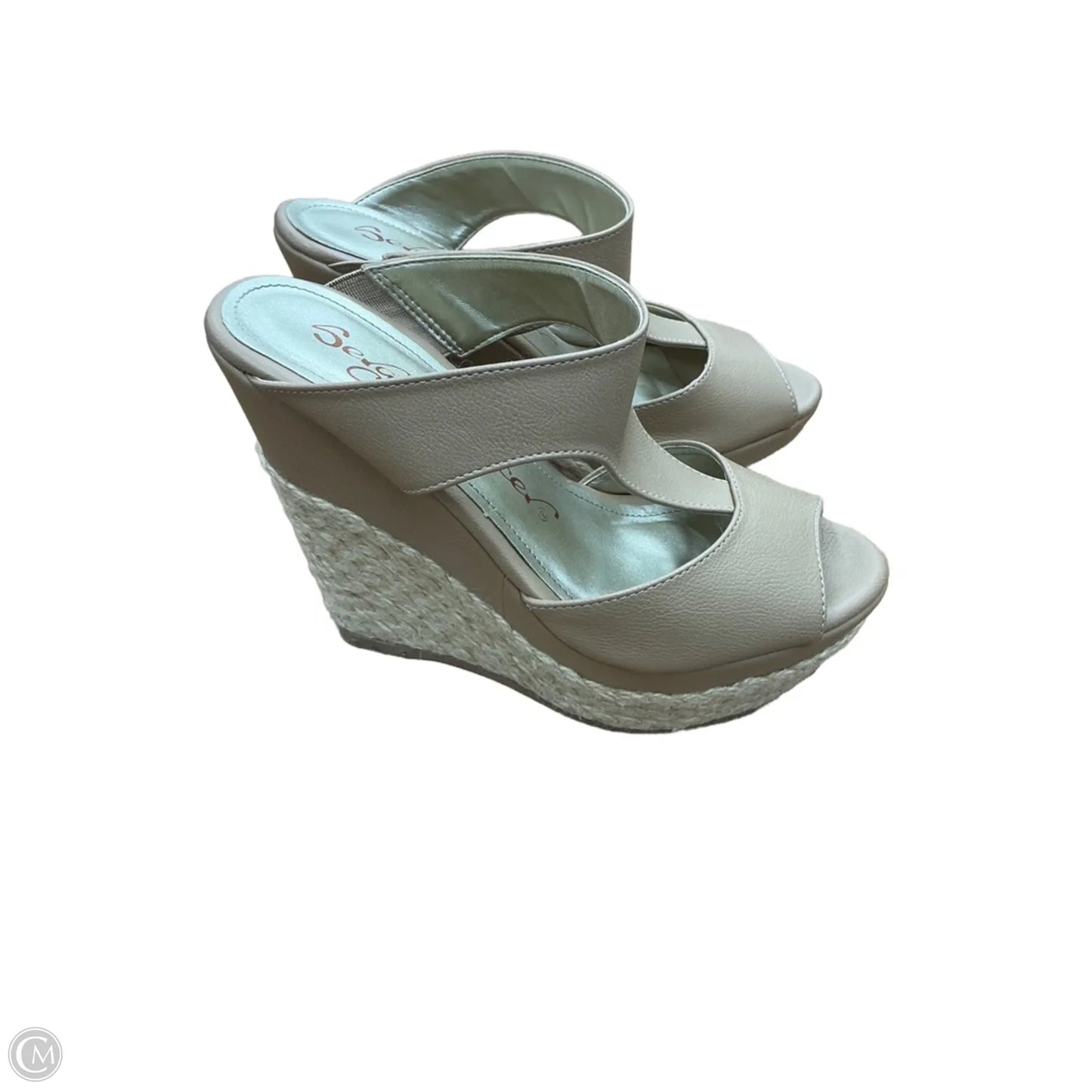 Sandals Heels Wedge By sergio zelcer In Tan, Size: 6