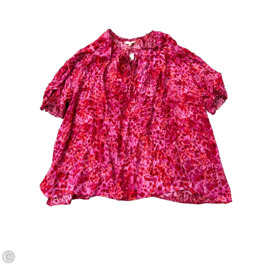 Top Short Sleeve By Terra & Sky In Pink, Size: 3x