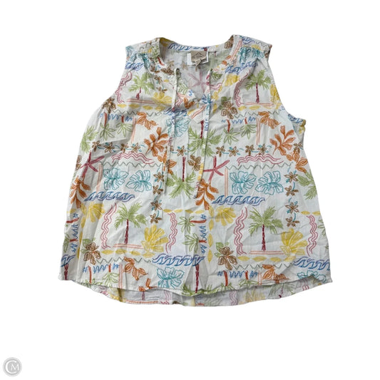 Top Sleeveless By St Johns Bay In Multi-colored, Size: 1x