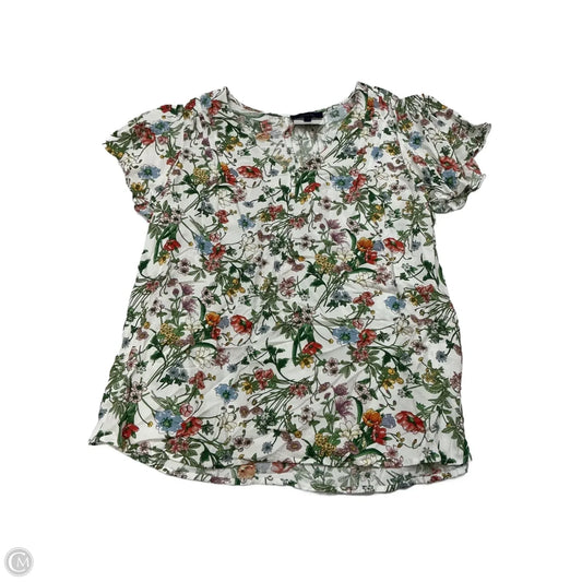 Top Short Sleeve By Rachel Roy In Floral Print, Size: 1x